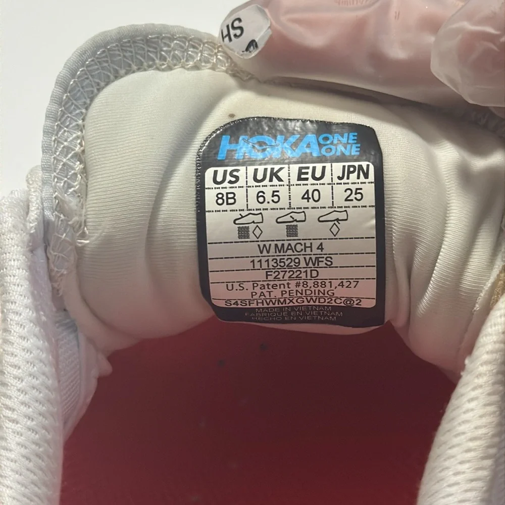 Hoka One One Mach 4 Women's Sneakers Size 8B Workout Running Gym Training - Picture 7 of 7